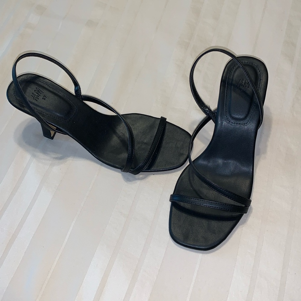 Sleek black sandals
